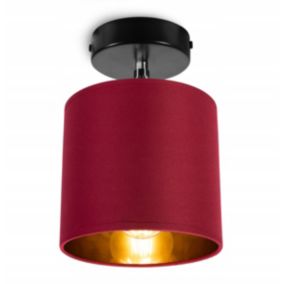 Lampa sufitowa wisząca kinkiet Light Home LH Gama 1x E27 60W karminowy/złoty 1szt.