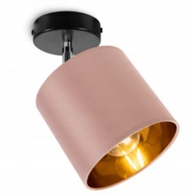 Lampa sufitowa wisząca kinkiet Light Home LH Gama 1x E27 60W łososiowy/złoty 1szt.