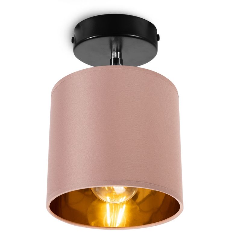 Lampa sufitowa wisząca kinkiet Light Home LH Gama 1x E27 60W łososiowy/złoty 1szt.