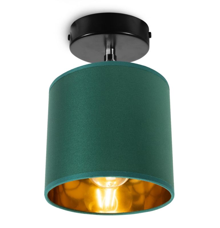 Lampa sufitowa wisząca kinkiet Light Home LH Gama 1x E27 60W zielony/złoty 1szt.
