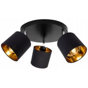 Lampa sufitowa wisząca kinkiet Light Home LH Gama 3x E27 60W czarny/złoty 1szt.