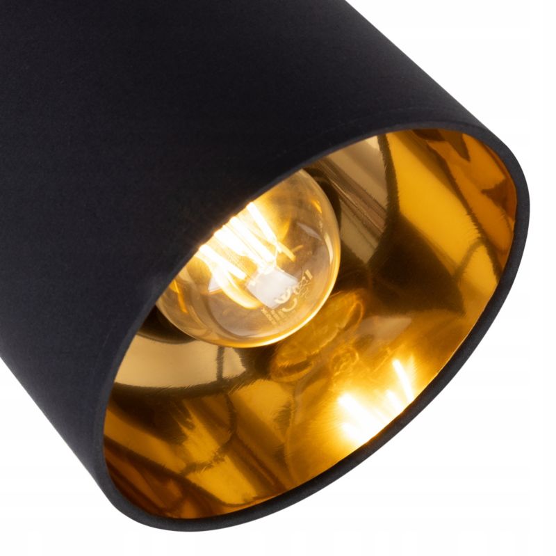 Lampa sufitowa wisząca kinkiet Light Home LH Gama 3x E27 60W czarny/złoty 1szt.