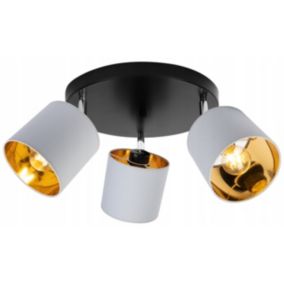 Lampa sufitowa wisząca kinkiet Light Home LH Gama 3x E27 60W jasny szary/złoty 1szt.