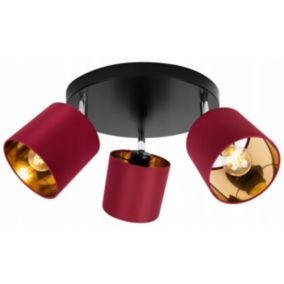 Lampa sufitowa wisząca kinkiet Light Home LH Gama 3x E27 60W karminowy/złoty 1szt.