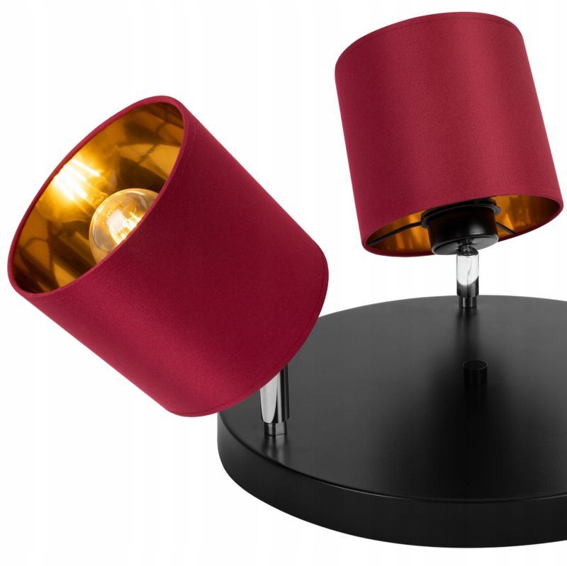 Lampa sufitowa wisząca kinkiet Light Home LH Gama 3x E27 60W karminowy/złoty 1szt.