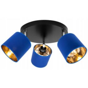 Lampa sufitowa wisząca kinkiet Light Home LH Gama 3x E27 60W niebieski/złoty 1szt.
