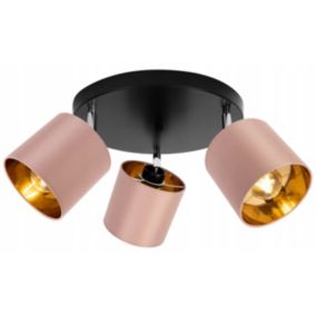Lampa sufitowa wisząca kinkiet Light Home LH Gama 3x E27 60W łososiowy/złoty 1szt.