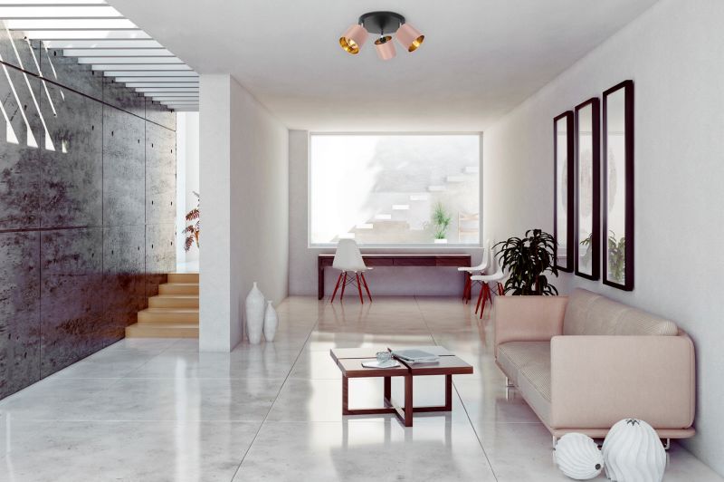 Lampa sufitowa wisząca kinkiet Light Home LH Gama 3x E27 60W łososiowy/złoty 1szt.