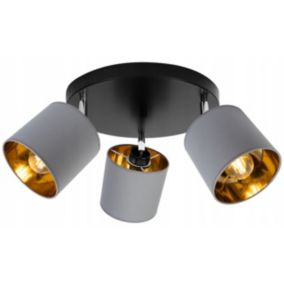 Lampa sufitowa wisząca kinkiet Light Home LH Gama 3x E27 60W szary/złoty 1szt.