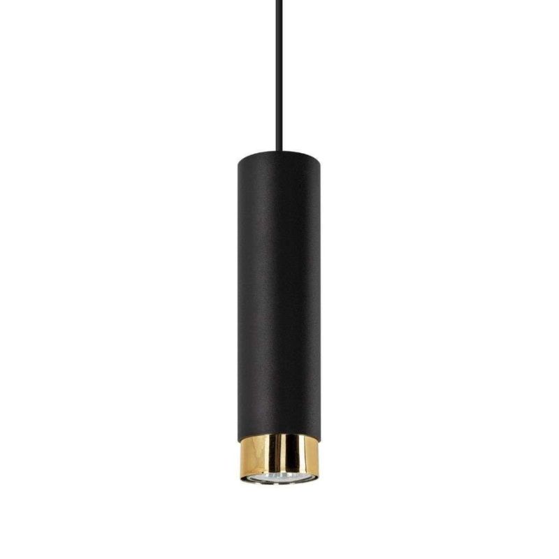 Lampa sufitowa wisząca Lampex Glori czarno-złota wym: 80 x 8 x 8 cm 1xG9 x 40W 1 szt.