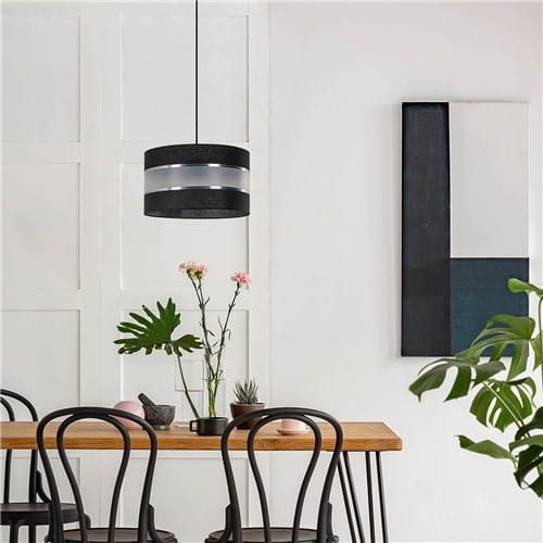 Lampa sufitowa wisząca Lampex Leone czarno-przezroczysty wym: 100 x 40 x 40 cm 1xE27 x 40W 1 szt.