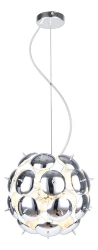 Lampa sufitowa wisząca Lampex Muskat srebrna wym: 100 x 36 x 36 cm 8xE14 x 40W 1 szt.