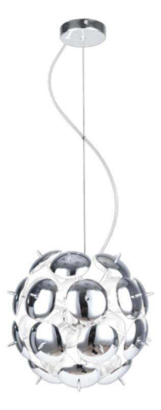Lampa sufitowa wisząca Lampex Muskat srebrna wym: 100 x 36 x 36 cm 8xE14 x 40W 1 szt.