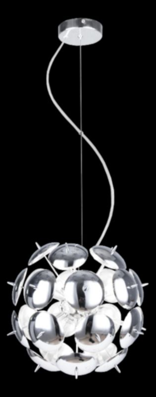 Lampa sufitowa wisząca Lampex Muskat srebrna wym: 100 x 36 x 36 cm 8xE14 x 40W 1 szt.