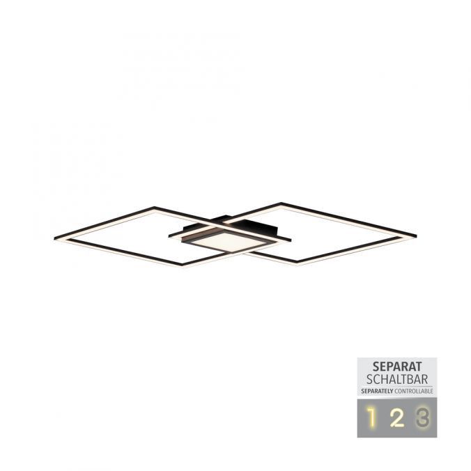 Lampa sufitowa wisząca Leuchten Direkt Asmin 2003 czarno-biała nowoczesna wbudowany LED 45W 1 szt.