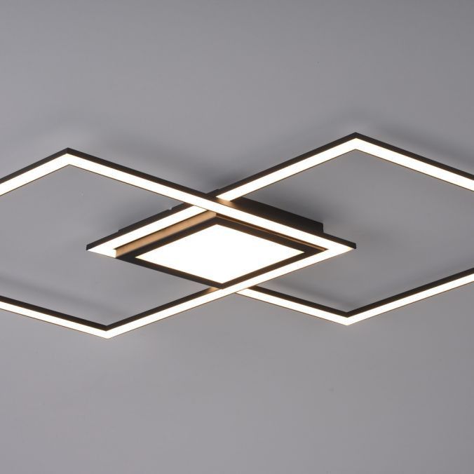 Lampa sufitowa wisząca Leuchten Direkt Asmin 2003 czarno-biała nowoczesna wbudowany LED 45W 1 szt.