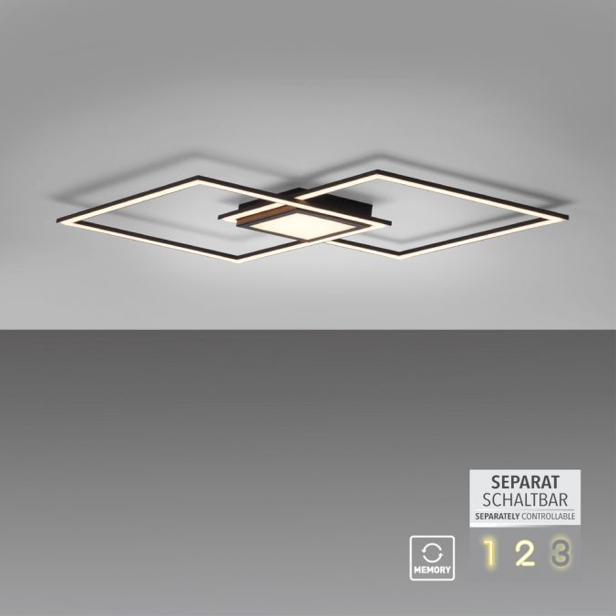 Lampa sufitowa wisząca Leuchten Direkt Asmin 2003 czarno-biała nowoczesna wbudowany LED 45W 1 szt.