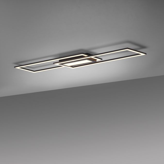 Lampa sufitowa wisząca Leuchten Direkt Asmin 2010 czarno-biała nowoczesna wbudowany LED 45W 1 szt.