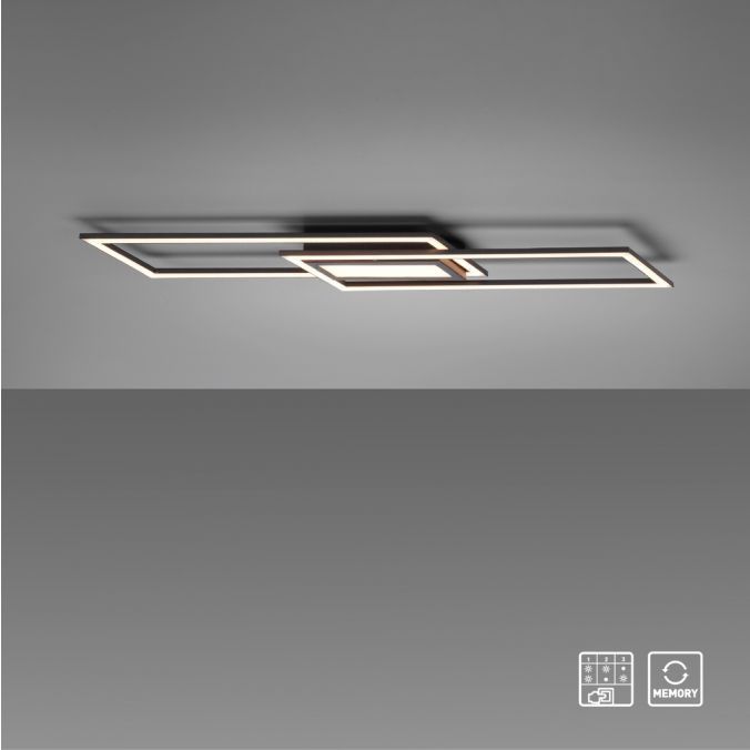 Lampa sufitowa wisząca Leuchten Direkt Asmin 2010 czarno-biała nowoczesna wbudowany LED 45W 1 szt.