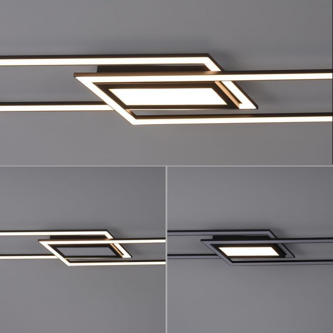 Lampa sufitowa wisząca Leuchten Direkt Asmin 2010 czarno-biała nowoczesna wbudowany LED 45W 1 szt.
