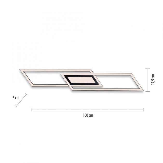 Lampa sufitowa wisząca Leuchten Direkt Asmin 2010 czarno-biała nowoczesna wbudowany LED 45W 1 szt.
