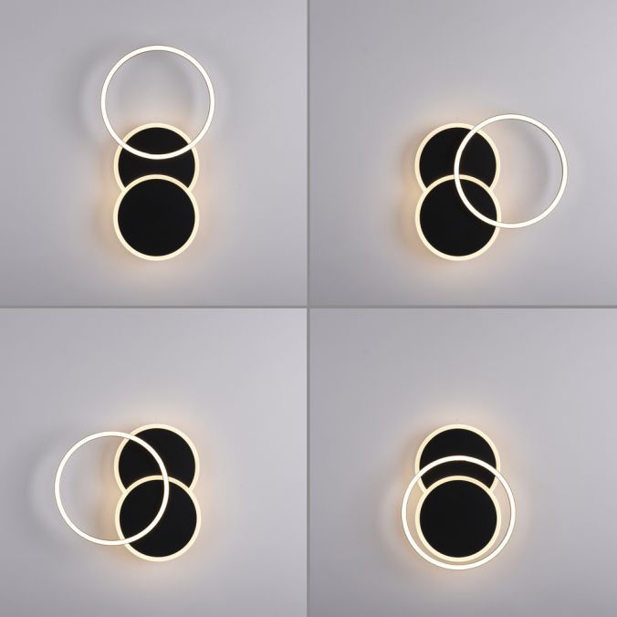 Lampa sufitowa wisząca Leuchten Direkt Sevent 4501 czarna nowoczesna wbudowany LED 25.5W 1 szt.