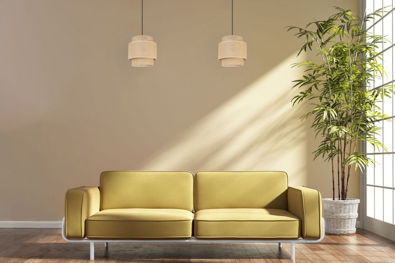 Lampa sufitowa wisząca Light Home Boho 1x E27 60W juta czarny/beżowy 1szt.