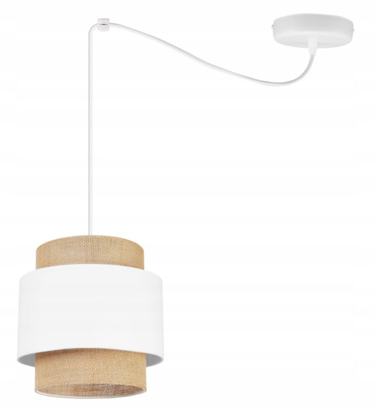 Lampa sufitowa wisząca Light Home Boho Spider 1x E27 60W juta biały 1szt.