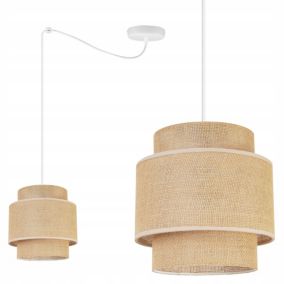 Lampa sufitowa wisząca Light Home Boho Spider 1x E27 60W juta biały/beżowy 1szt.