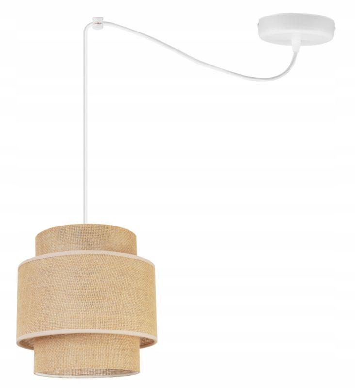 Lampa sufitowa wisząca Light Home Boho Spider 1x E27 60W juta biały/beżowy 1szt.