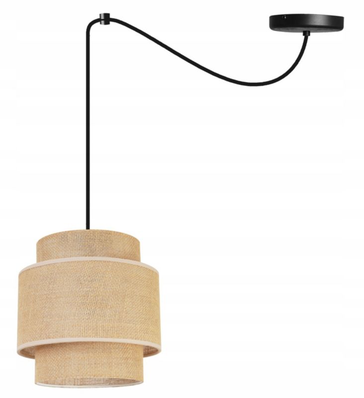 Lampa sufitowa wisząca Light Home Boho Spider 1x E27 60W juta czarny/beżowy 1szt.