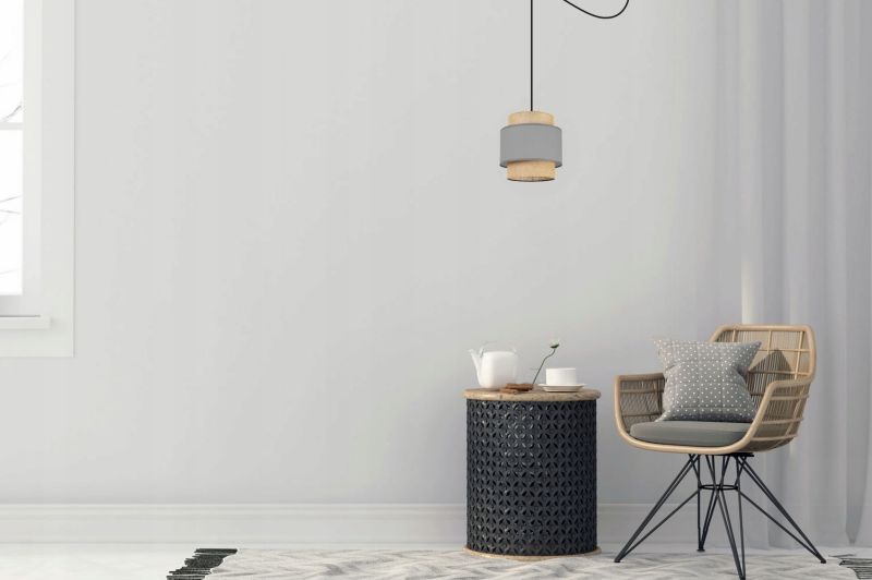 Lampa sufitowa wisząca Light Home Boho Spider 1x E27 60W juta czarny/szary 1szt.
