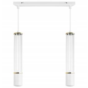Lampa sufitowa wisząca Light Home LH Aria 2x GU10 biały/złoty 1szt.