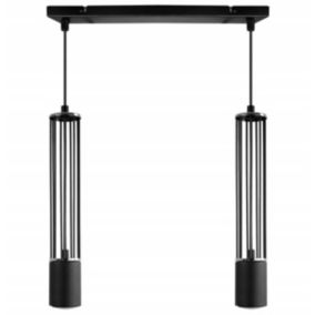 Lampa sufitowa wisząca Light Home LH Aria 2x GU10 czarny/srebrny 1szt.