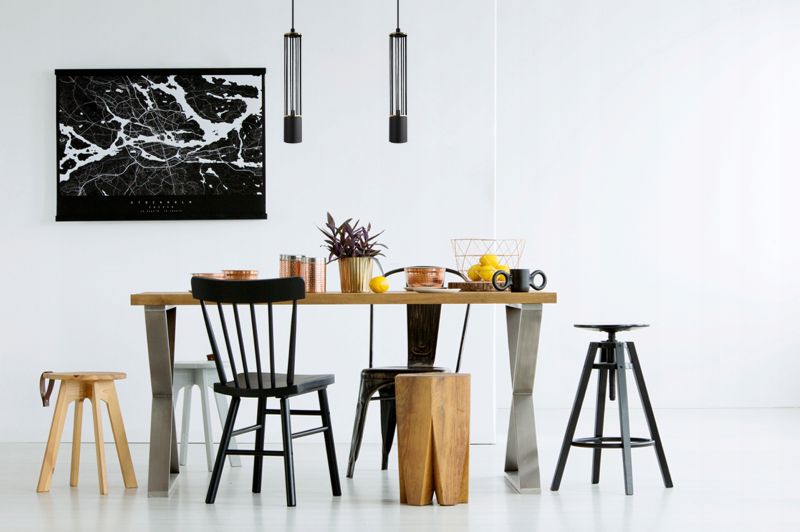 Lampa sufitowa wisząca Light Home LH Aria 2x GU10 czarny/złoty 1szt.