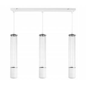 Lampa sufitowa wisząca Light Home LH Aria 3x GU10 biały/srebrny 1szt.