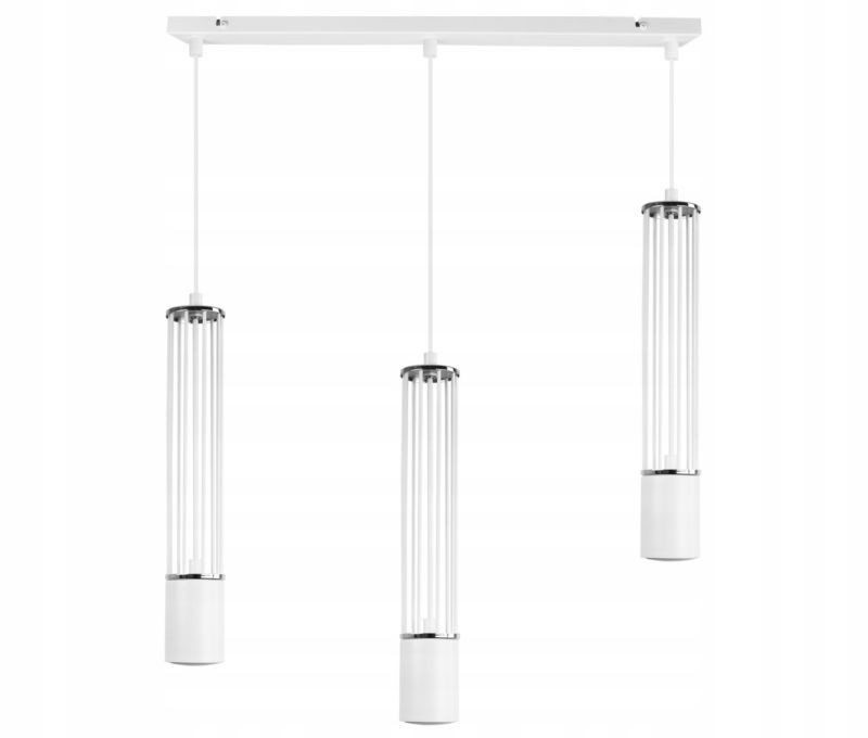 Lampa sufitowa wisząca Light Home LH Aria 3x GU10 biały/srebrny 1szt.