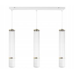 Lampa sufitowa wisząca Light Home LH Aria 3x GU10 biały/złoty 1szt.
