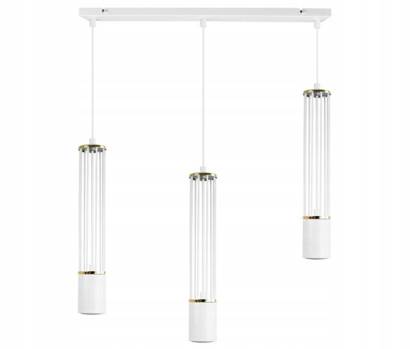 Lampa sufitowa wisząca Light Home LH Aria 3x GU10 biały/złoty 1szt.
