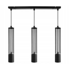 Lampa sufitowa wisząca Light Home LH Aria 3x GU10 czarny/srbrny 1szt.