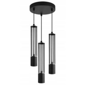 Lampa sufitowa wisząca Light Home LH Aria 3x GU10 okrągły 19,5cm czarny/srebrny 1szt.