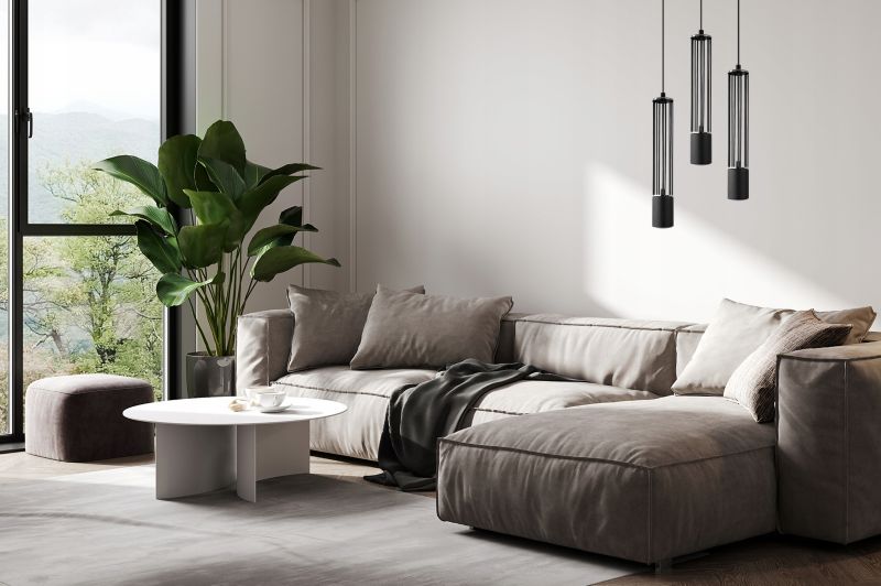 Lampa sufitowa wisząca Light Home LH Aria 3x GU10 okrągły 30cm czarny/srebrny 1szt.