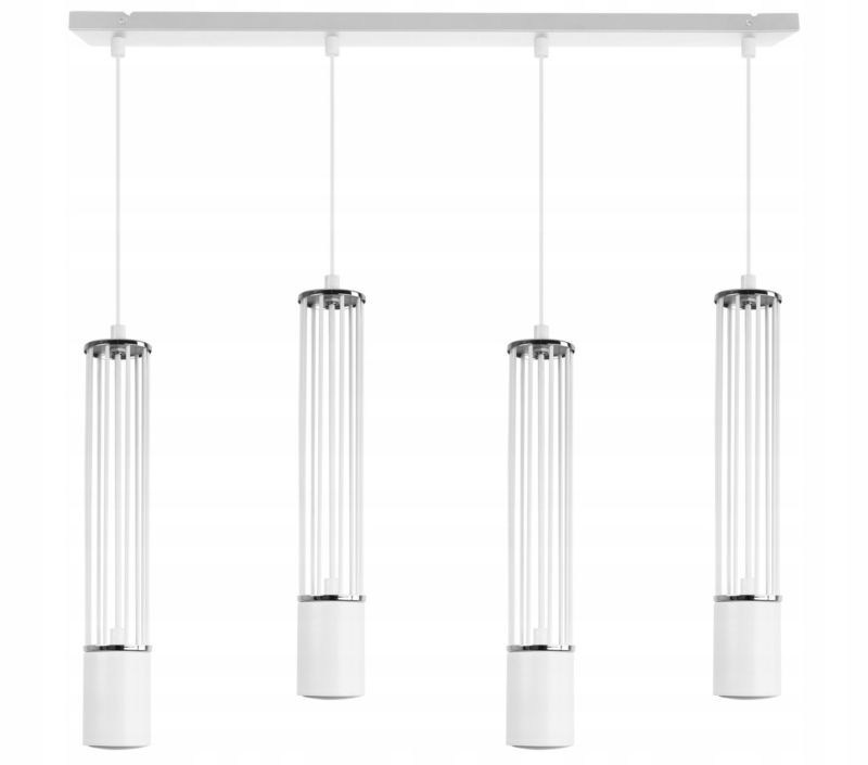 Lampa sufitowa wisząca Light Home LH Aria 4x GU10 biały/srebrny 1szt.