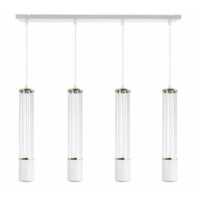 Lampa sufitowa wisząca Light Home LH Aria 4x GU10 biały/złoty 1szt.
