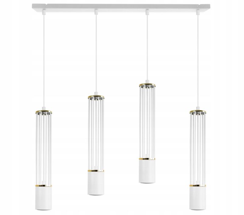Lampa sufitowa wisząca Light Home LH Aria 4x GU10 biały/złoty 1szt.