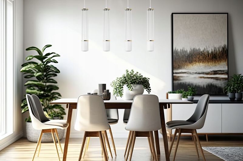 Lampa sufitowa wisząca Light Home LH Aria 4x GU10 biały/złoty 1szt.