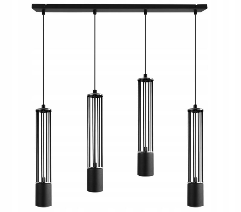 Lampa sufitowa wisząca Light Home LH Aria 4x GU10 czarny/srebrny 1szt.