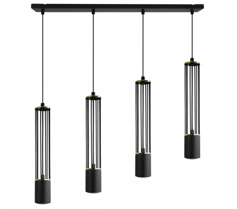 Lampa sufitowa wisząca Light Home LH Aria 4x GU10 czarny/złoty 1szt.