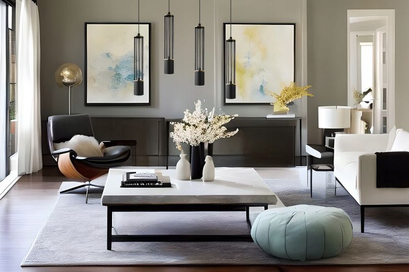 Lampa sufitowa wisząca Light Home LH Aria 4x GU10 czarny/złoty 1szt.