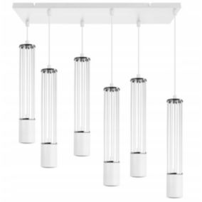 Lampa sufitowa wisząca Light Home LH Aria 6x GU10 biały/srebrny 1szt.